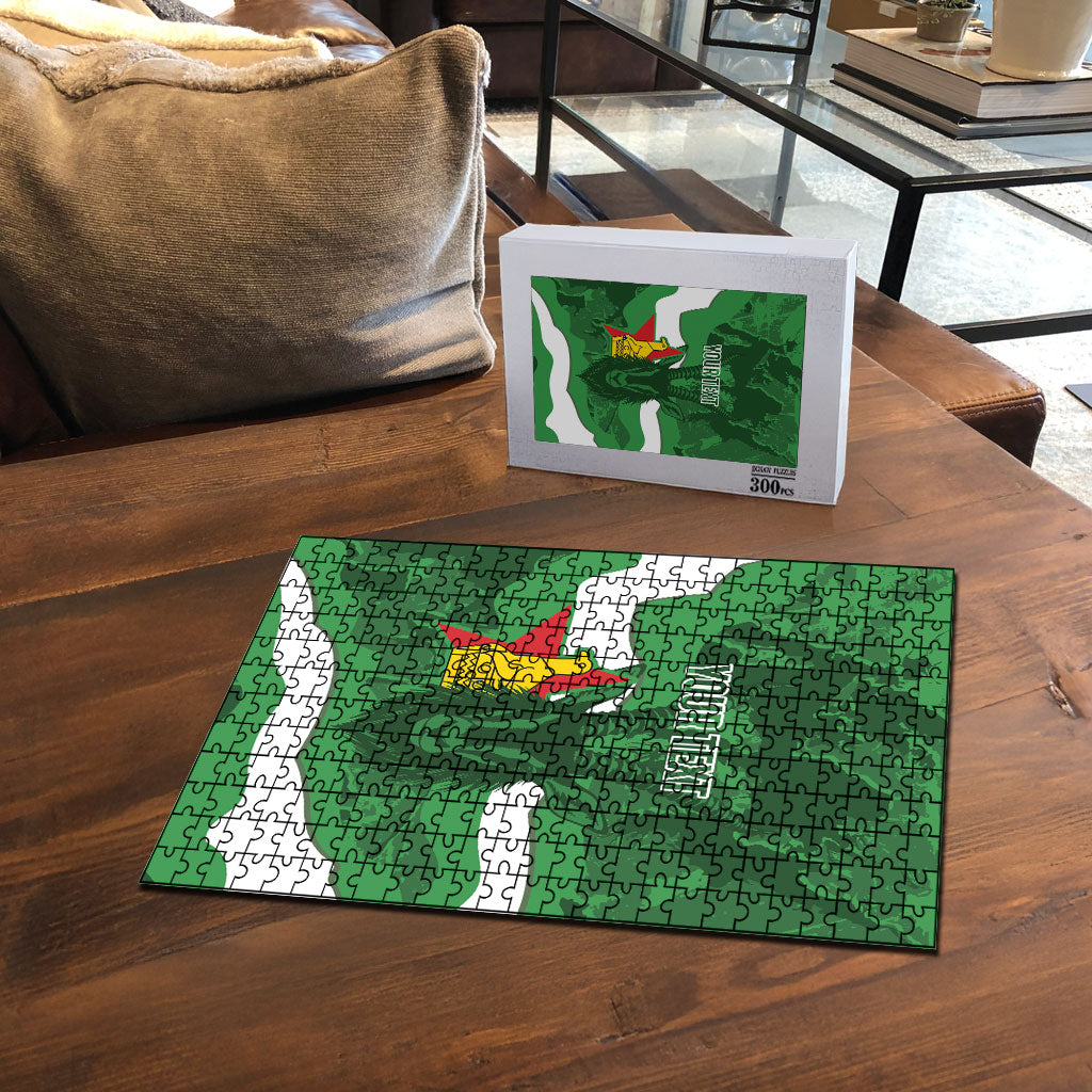 Custom Zimbabwe Rugby 2026 Puzzle Go Sables Sporty Grunge Style