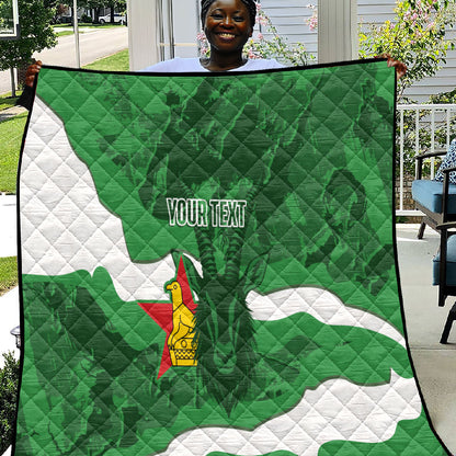 Custom Zimbabwe Rugby 2026 Quilt Go Sables Sporty Grunge Style