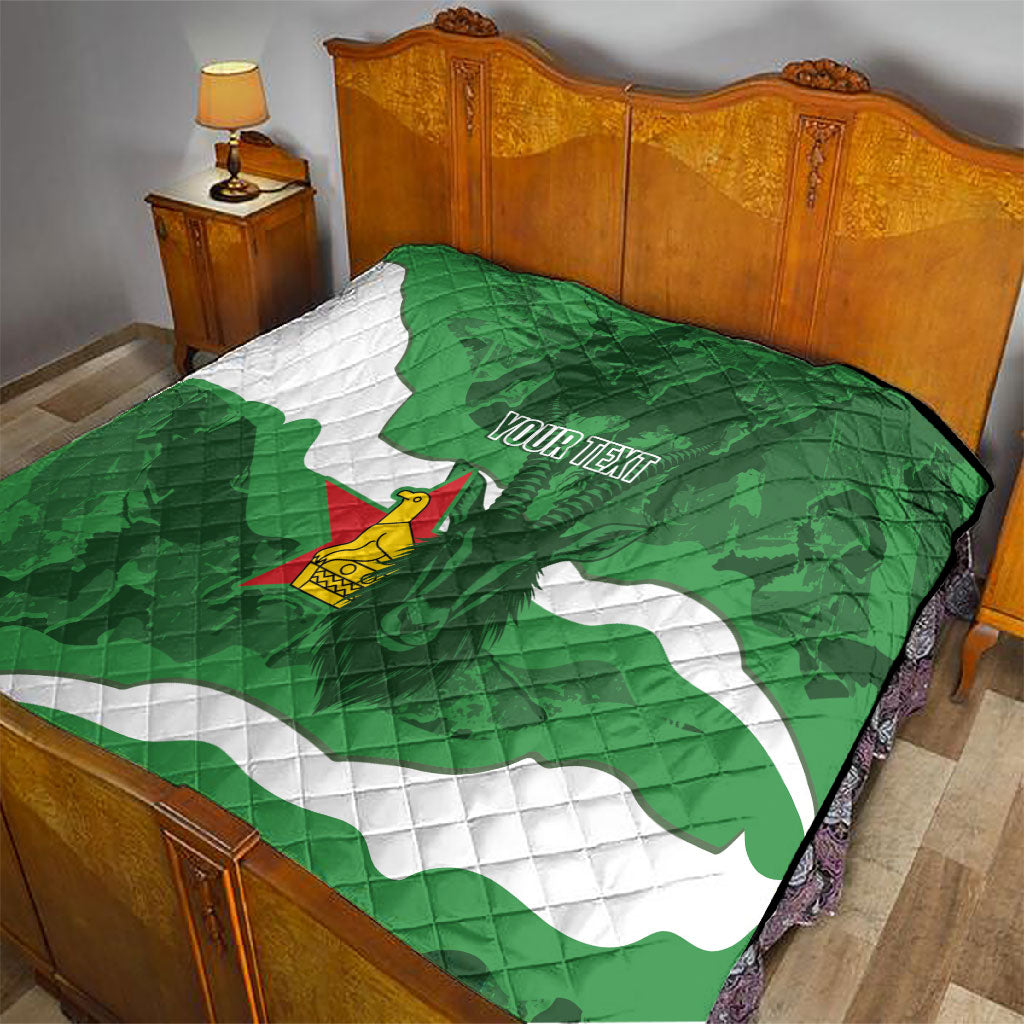 Custom Zimbabwe Rugby 2026 Quilt Go Sables Sporty Grunge Style