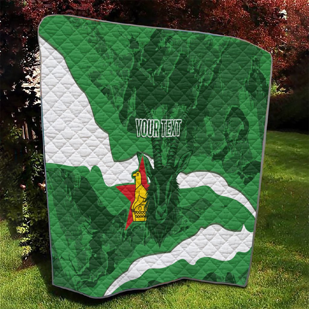 Custom Zimbabwe Rugby 2026 Quilt Go Sables Sporty Grunge Style