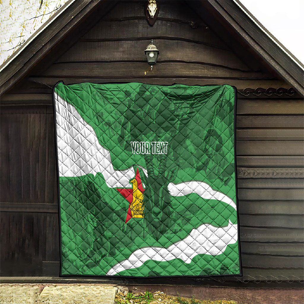 Custom Zimbabwe Rugby 2026 Quilt Go Sables Sporty Grunge Style