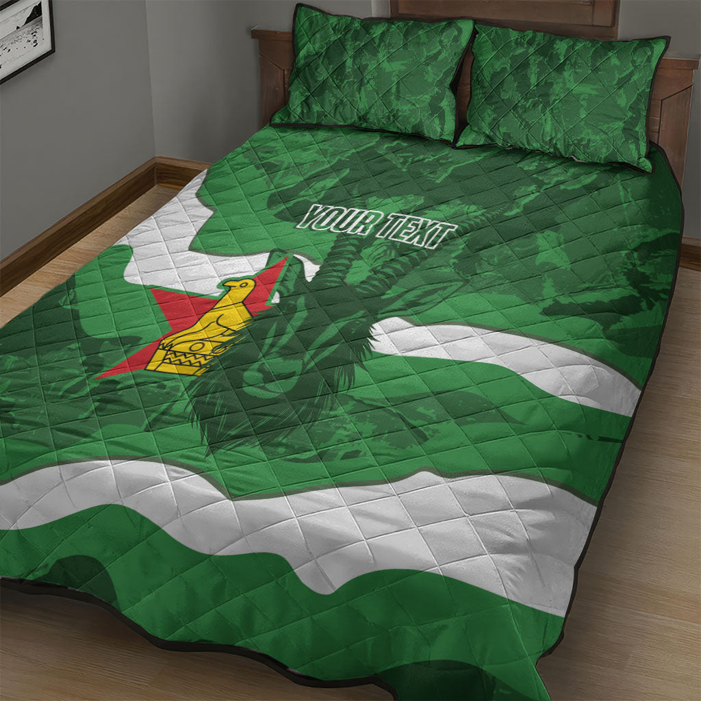 Custom Zimbabwe Rugby 2026 Quilt Bed Set Go Sables Sporty Grunge Style