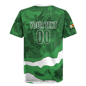 Custom Zimbabwe Rugby 2026 Rugby Jersey Go Sables Sporty Grunge Style