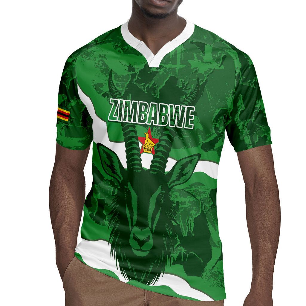 Custom Zimbabwe Rugby 2026 Rugby Jersey Go Sables Sporty Grunge Style