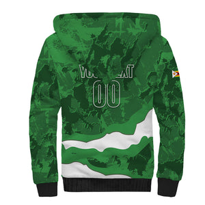 Custom Zimbabwe Rugby 2026 Sherpa Hoodie Go Sables Sporty Grunge Style
