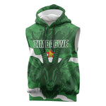 Custom Zimbabwe Rugby 2026 Sleeveless Hoodie Go Sables Sporty Grunge Style