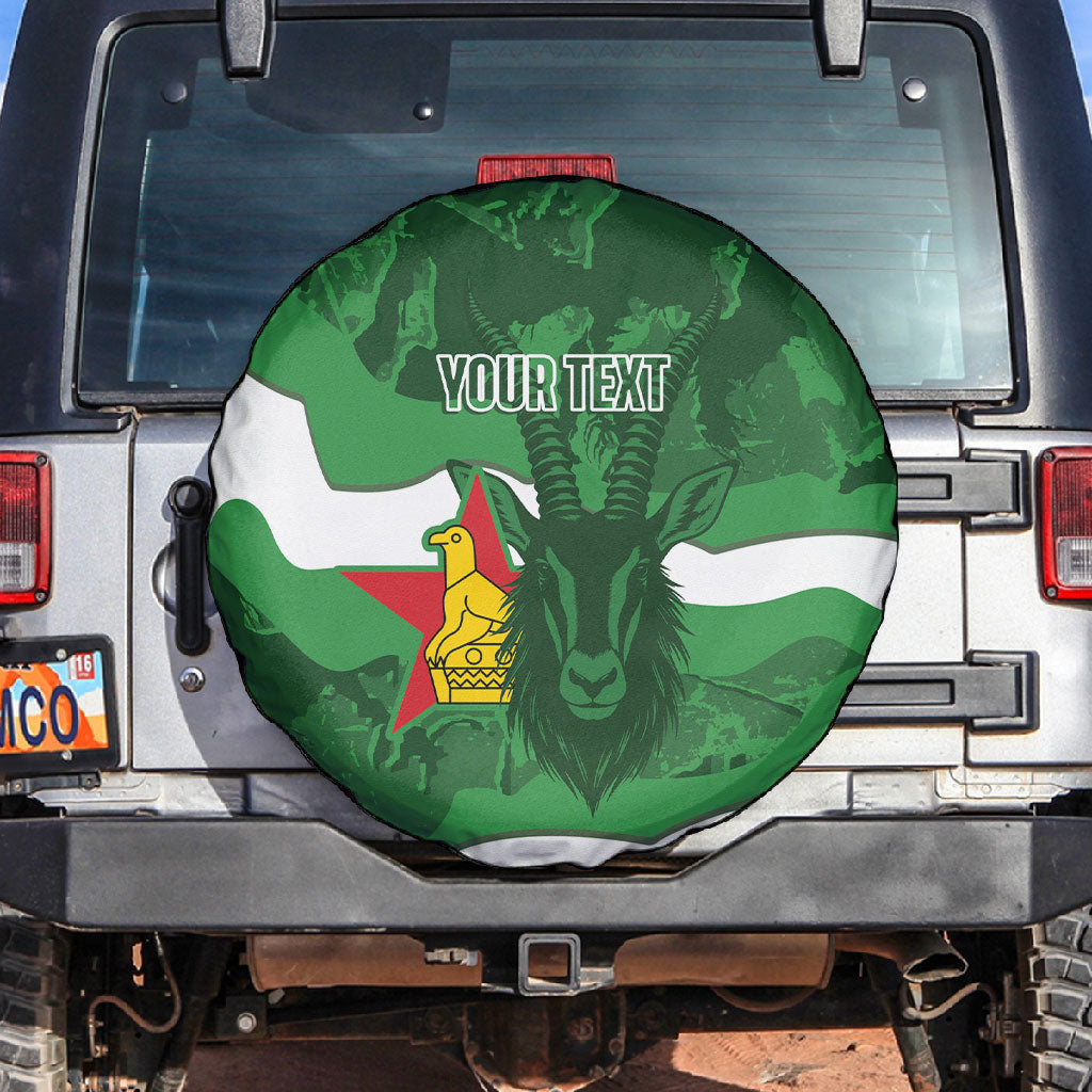Custom Zimbabwe Rugby 2026 Spare Tire Cover Go Sables Sporty Grunge Style
