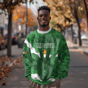 Custom Zimbabwe Rugby 2026 Sweatshirt Go Sables Sporty Grunge Style