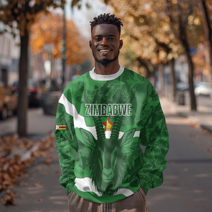 Custom Zimbabwe Rugby 2026 Sweatshirt Go Sables Sporty Grunge Style