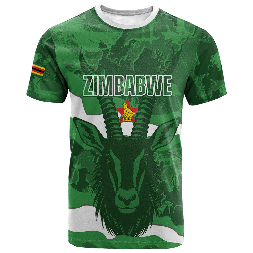 Custom Zimbabwe Rugby 2026 T shirt Go Sables Sporty Grunge Style