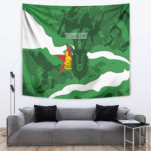 Custom Zimbabwe Rugby 2026 Tapestry Go Sables Sporty Grunge Style