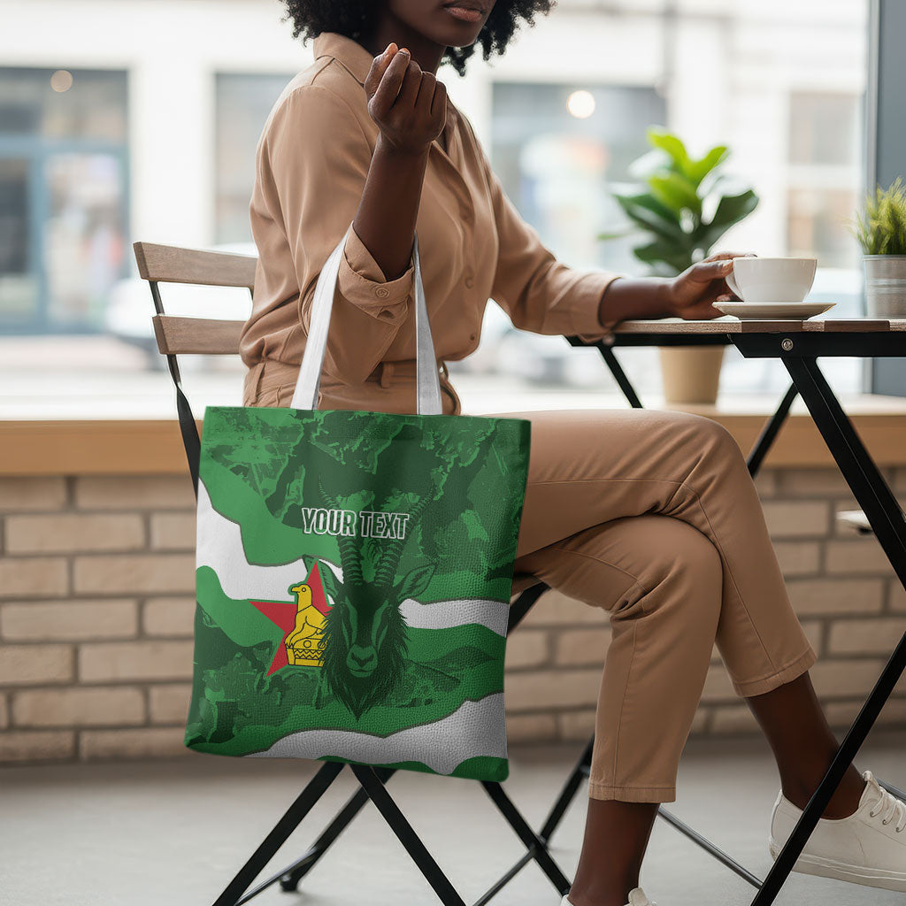 Custom Zimbabwe Rugby 2026 Tote Bag Go Sables Sporty Grunge Style