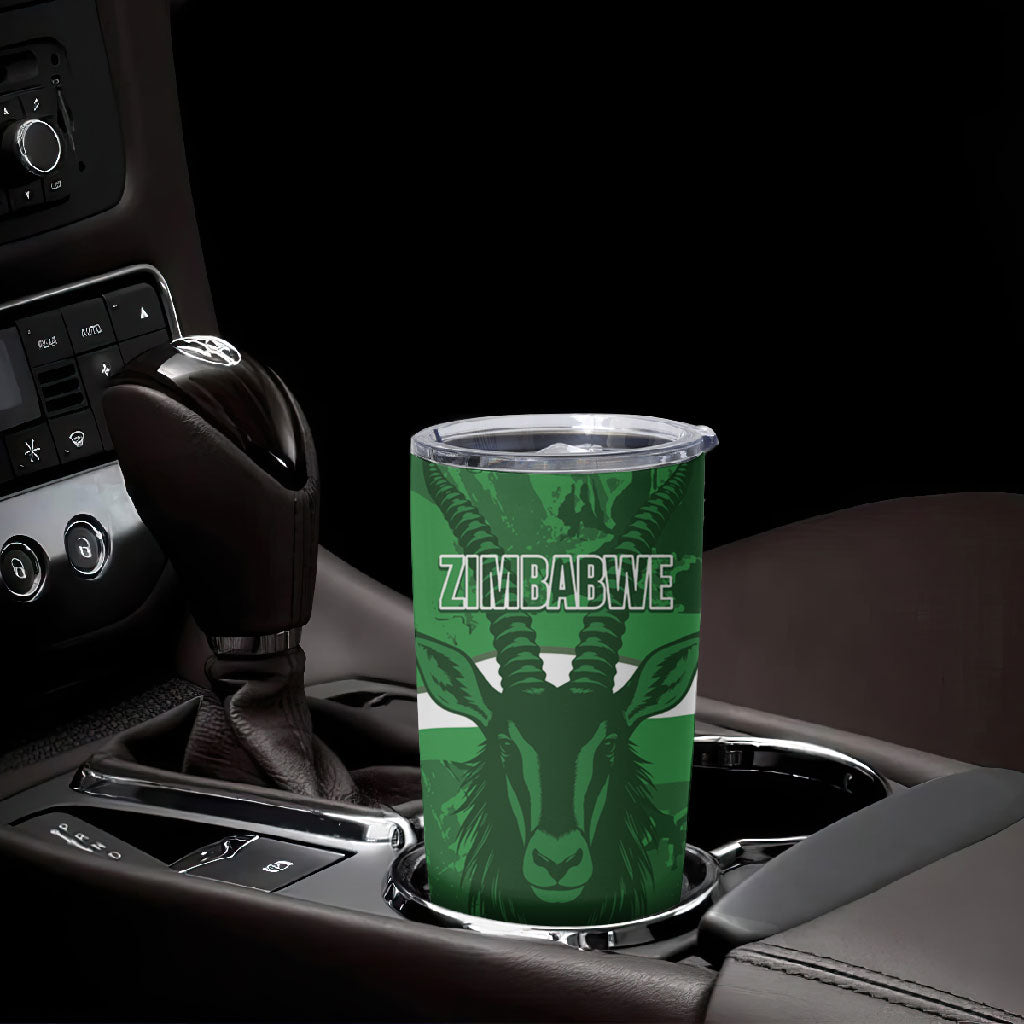 Custom Zimbabwe Rugby 2026 Tumbler Cup Go Sables Sporty Grunge Style