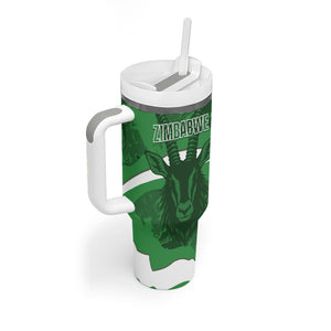 Custom Zimbabwe Rugby 2026 Tumbler With Handle Go Sables Sporty Grunge Style