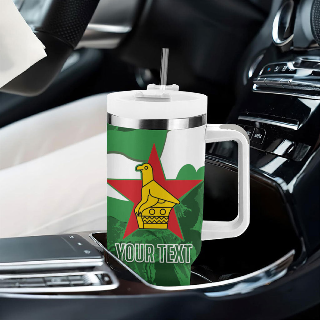 Custom Zimbabwe Rugby 2026 Tumbler With Handle Go Sables Sporty Grunge Style
