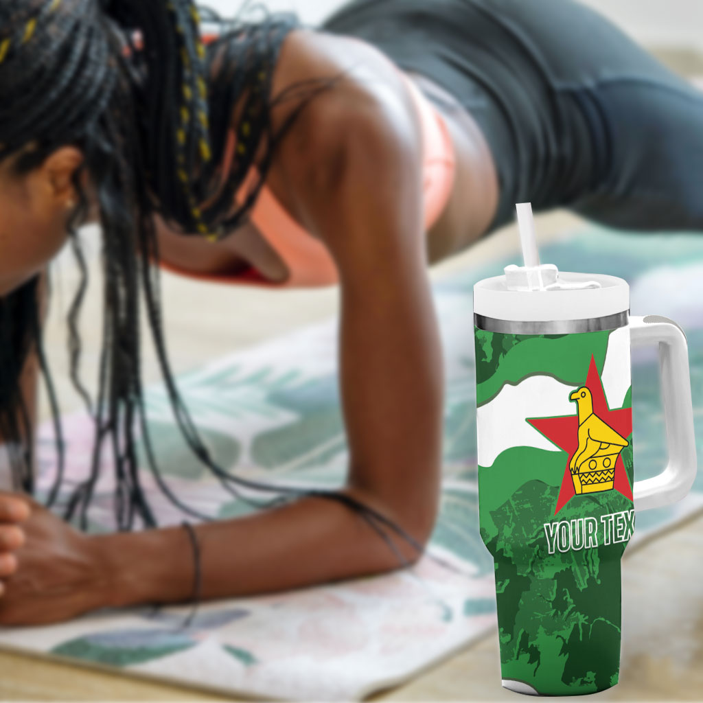 Custom Zimbabwe Rugby 2026 Tumbler With Handle Go Sables Sporty Grunge Style