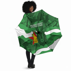 Custom Zimbabwe Rugby 2026 Umbrella Go Sables Sporty Grunge Style