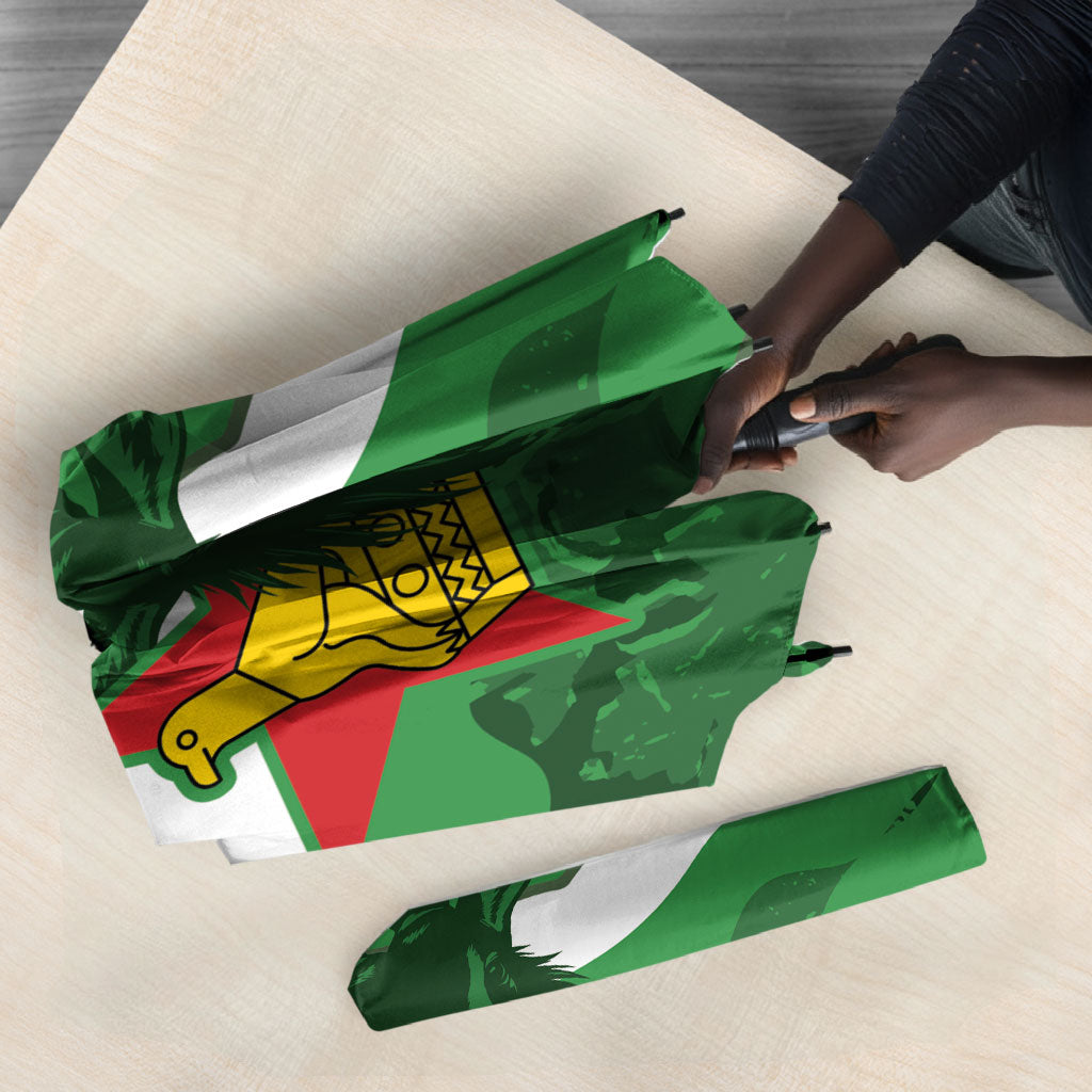 Custom Zimbabwe Rugby 2026 Umbrella Go Sables Sporty Grunge Style