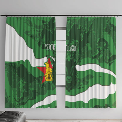 Custom Zimbabwe Rugby 2026 Window Curtain Go Sables Sporty Grunge Style