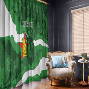 Custom Zimbabwe Rugby 2026 Window Curtain Go Sables Sporty Grunge Style