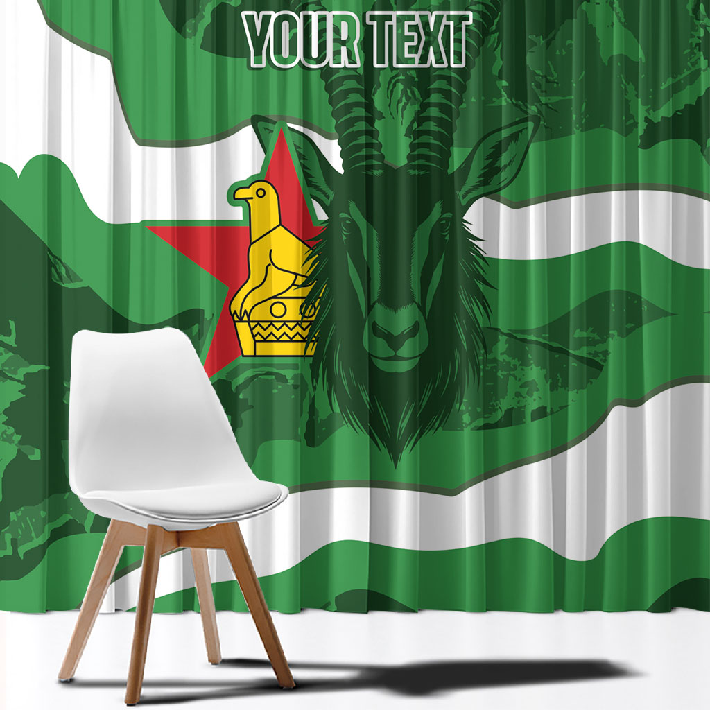 Custom Zimbabwe Rugby 2026 Window Curtain Go Sables Sporty Grunge Style