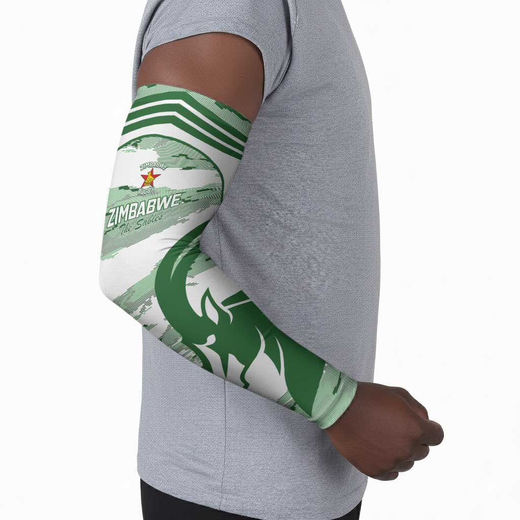 Zimbabwe Rugby Custom Arm Sleeves Come On Sables White Version