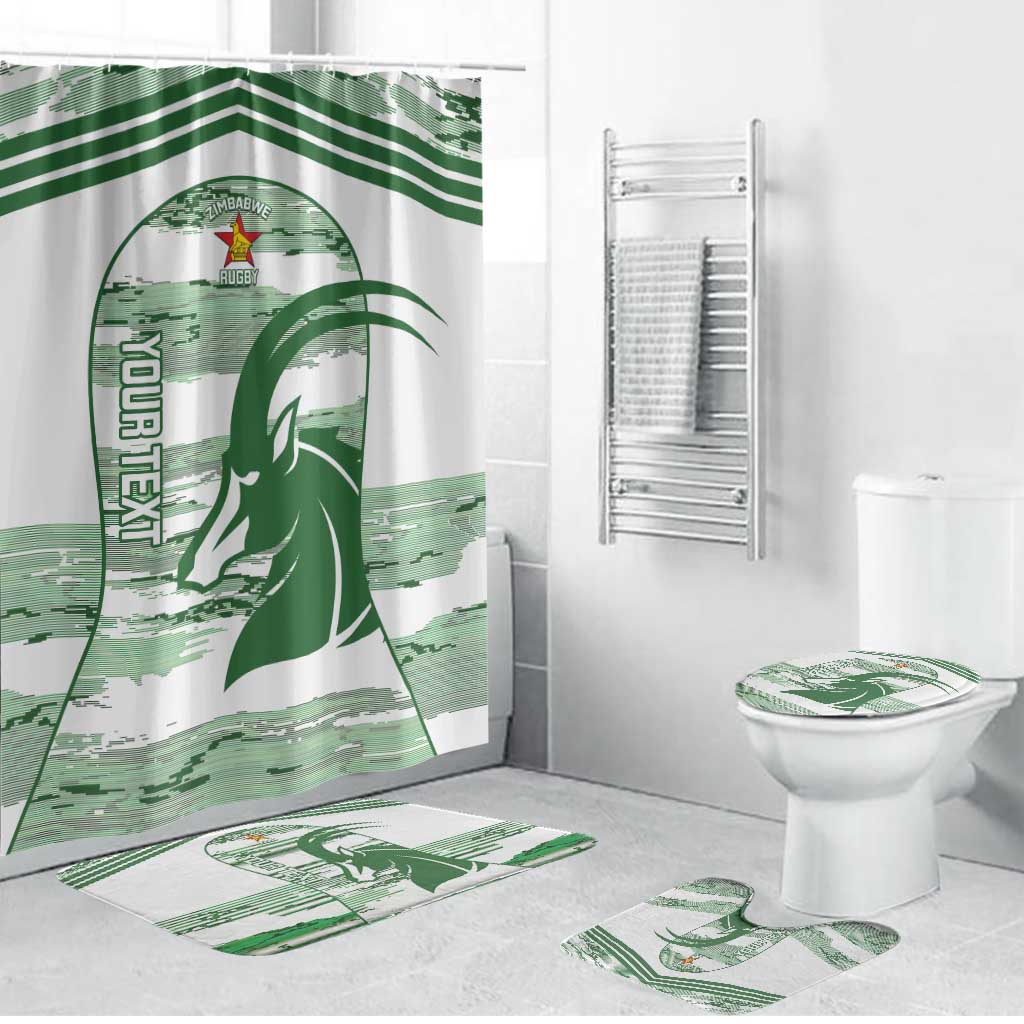 Zimbabwe Rugby Custom Bathroom Set Come On Sables White Version