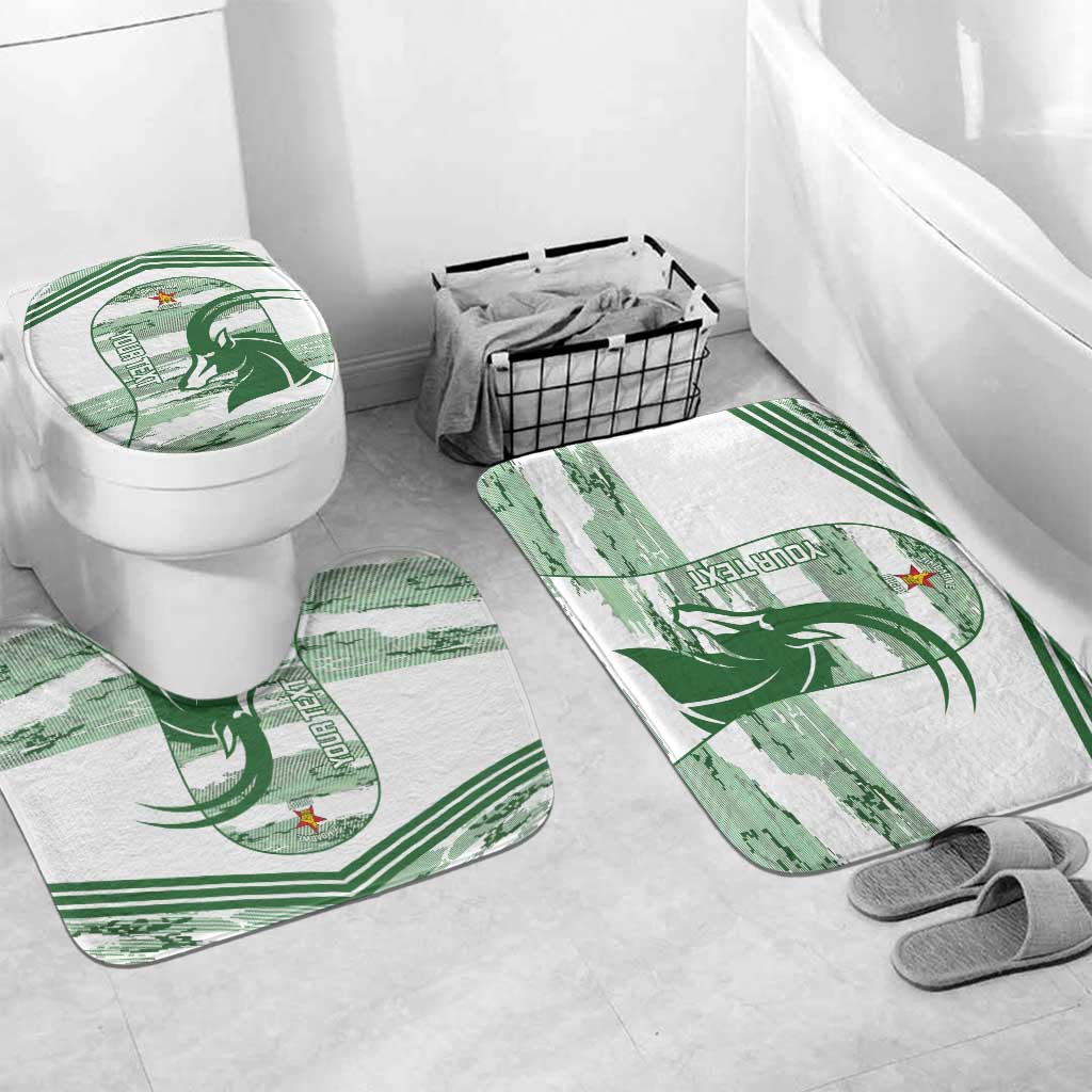 Zimbabwe Rugby Custom Bathroom Set Come On Sables White Version
