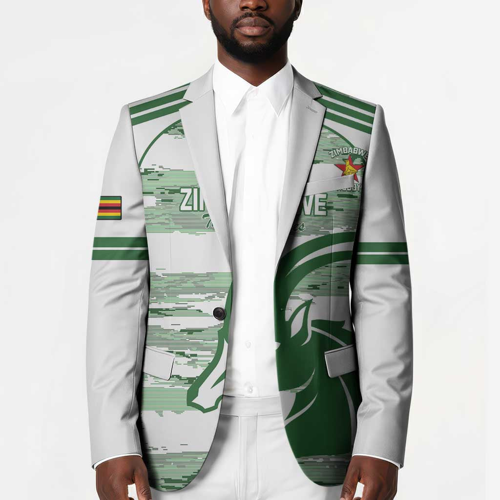 Zimbabwe Rugby Custom Blazer Come On Sables White Version