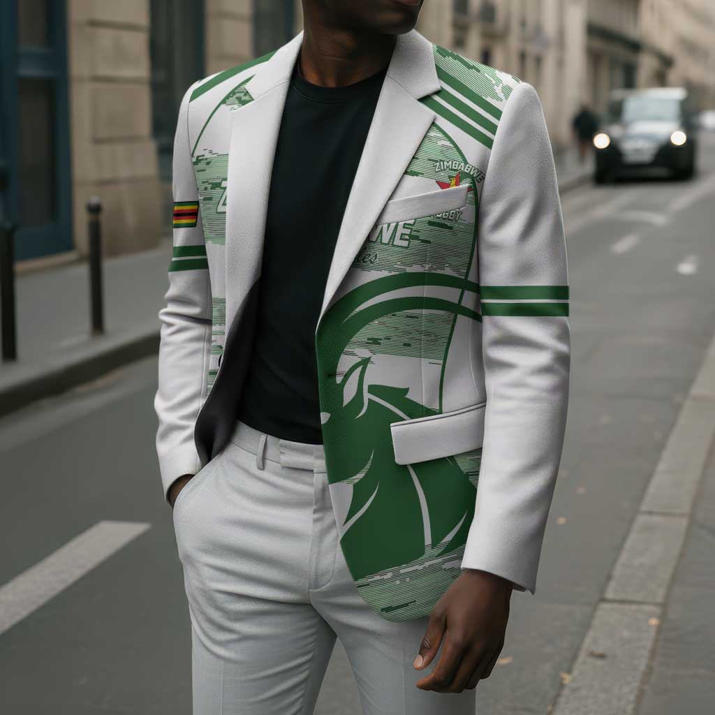 Zimbabwe Rugby Custom Blazer Come On Sables White Version