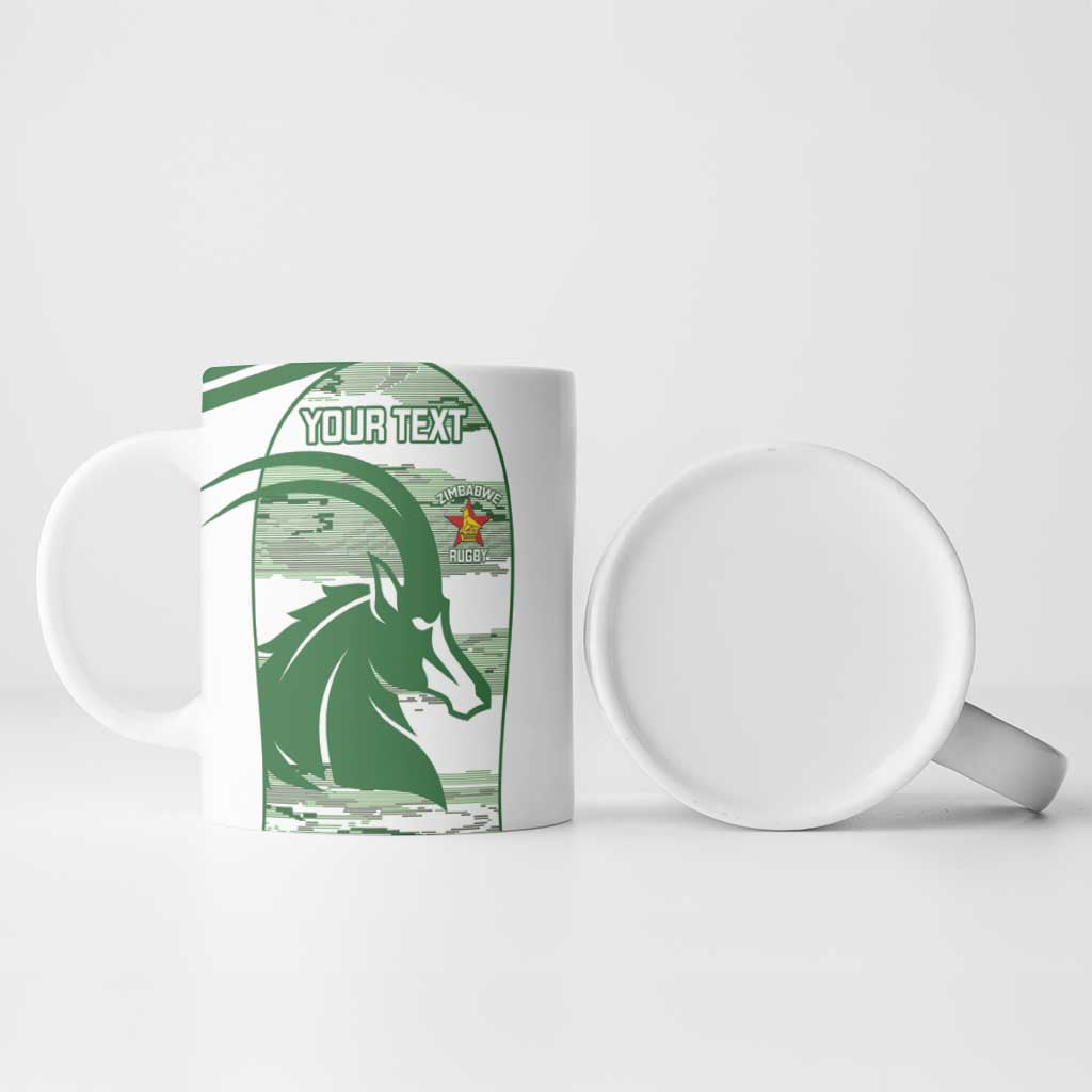 Zimbabwe Rugby Custom Ceramic Mug Come On Sables White Version