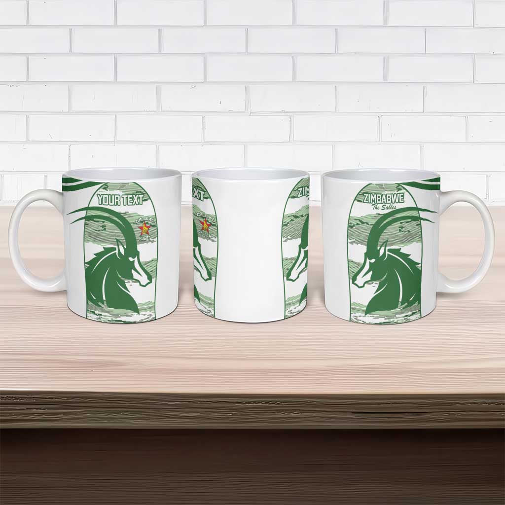 Zimbabwe Rugby Custom Ceramic Mug Come On Sables White Version