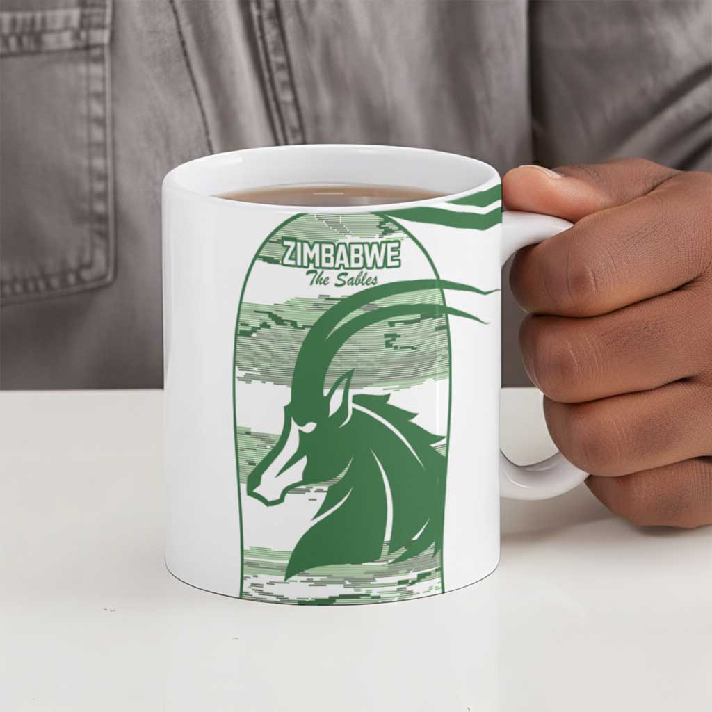 Zimbabwe Rugby Custom Ceramic Mug Come On Sables White Version