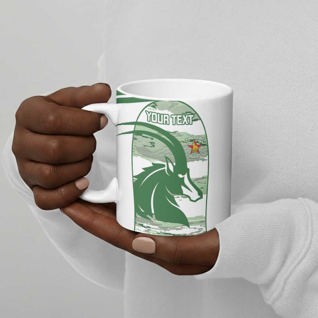 Zimbabwe Rugby Custom Ceramic Mug Come On Sables White Version