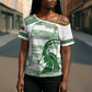 Zimbabwe Rugby Custom Cross Shoulder Shirt Come On Sables White Version