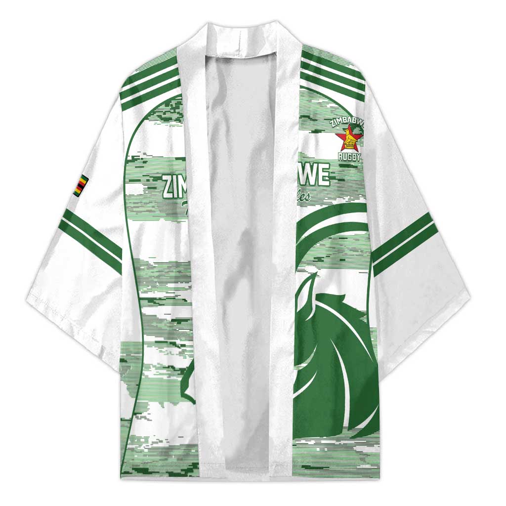Zimbabwe Rugby Custom Kimono Come On Sables White Version