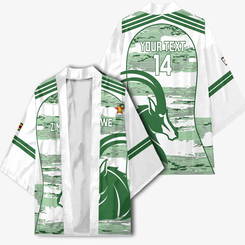 Zimbabwe Rugby Custom Kimono Come On Sables White Version
