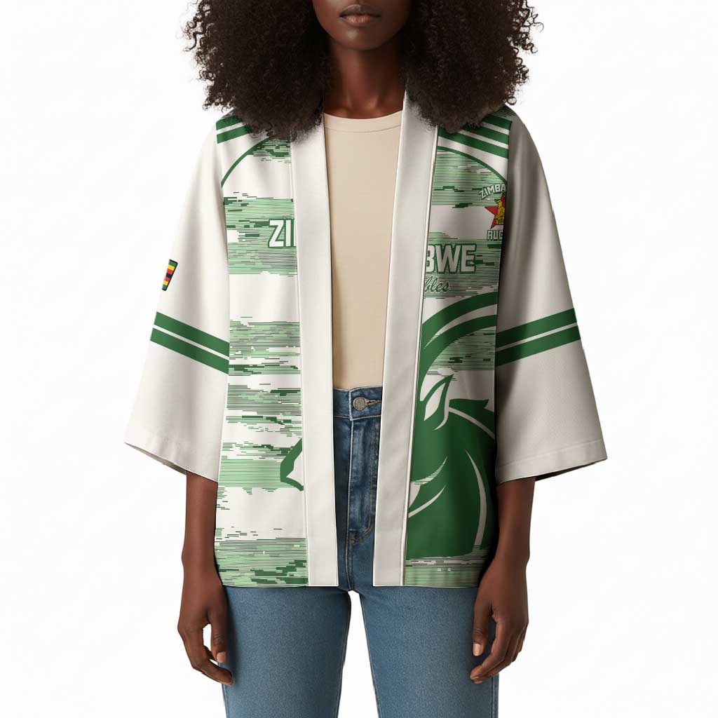 Zimbabwe Rugby Custom Kimono Come On Sables White Version