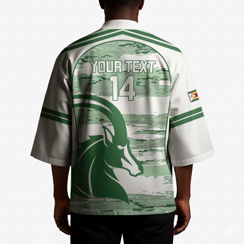 Zimbabwe Rugby Custom Kimono Come On Sables White Version