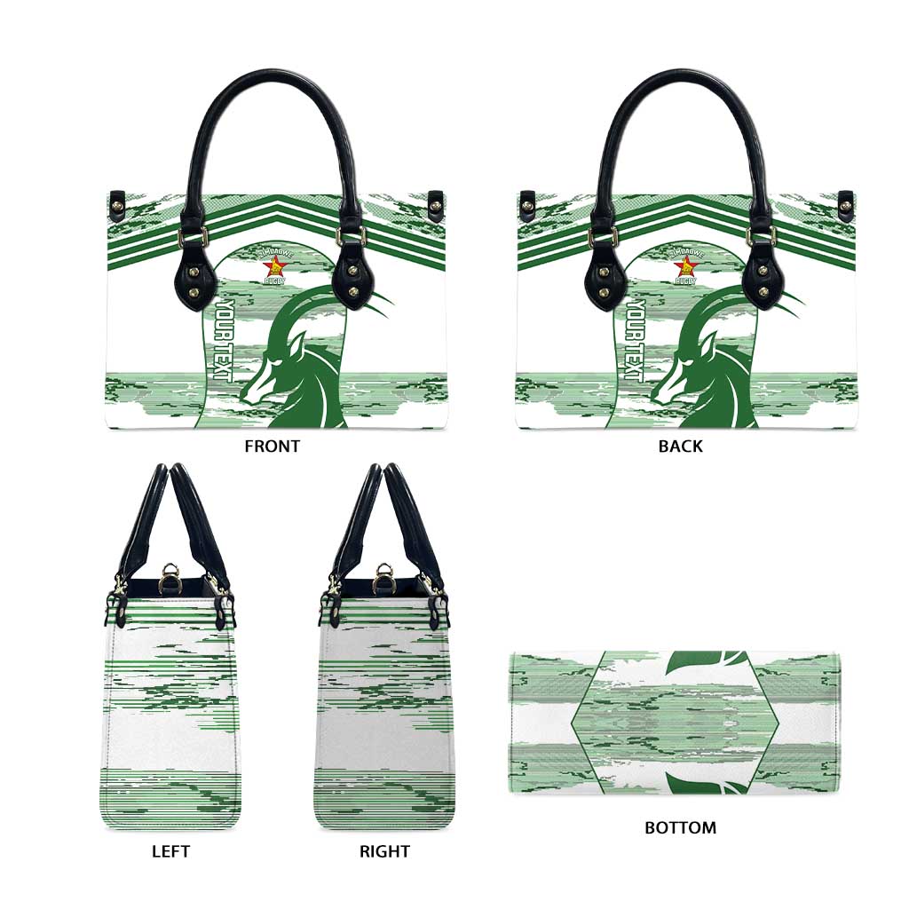 Zimbabwe Rugby Custom Leather Bag Come On Sables White Version