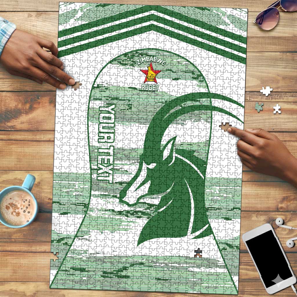 Zimbabwe Rugby Custom Puzzle Come On Sables White Version