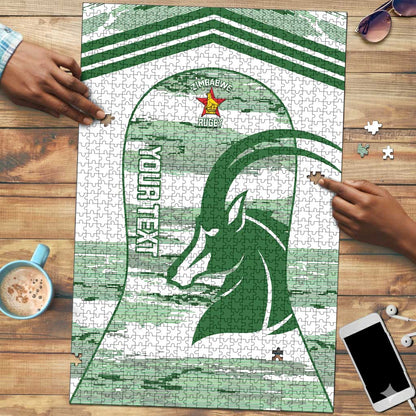 Zimbabwe Rugby Custom Puzzle Come On Sables White Version