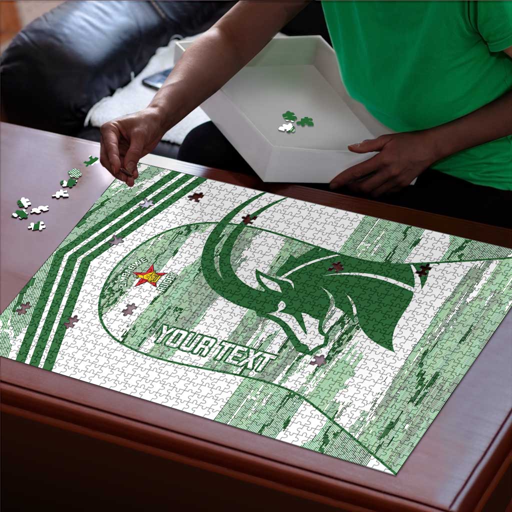 Zimbabwe Rugby Custom Puzzle Come On Sables White Version