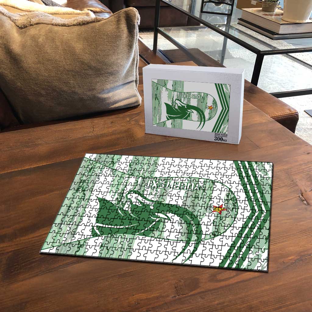 Zimbabwe Rugby Custom Puzzle Come On Sables White Version