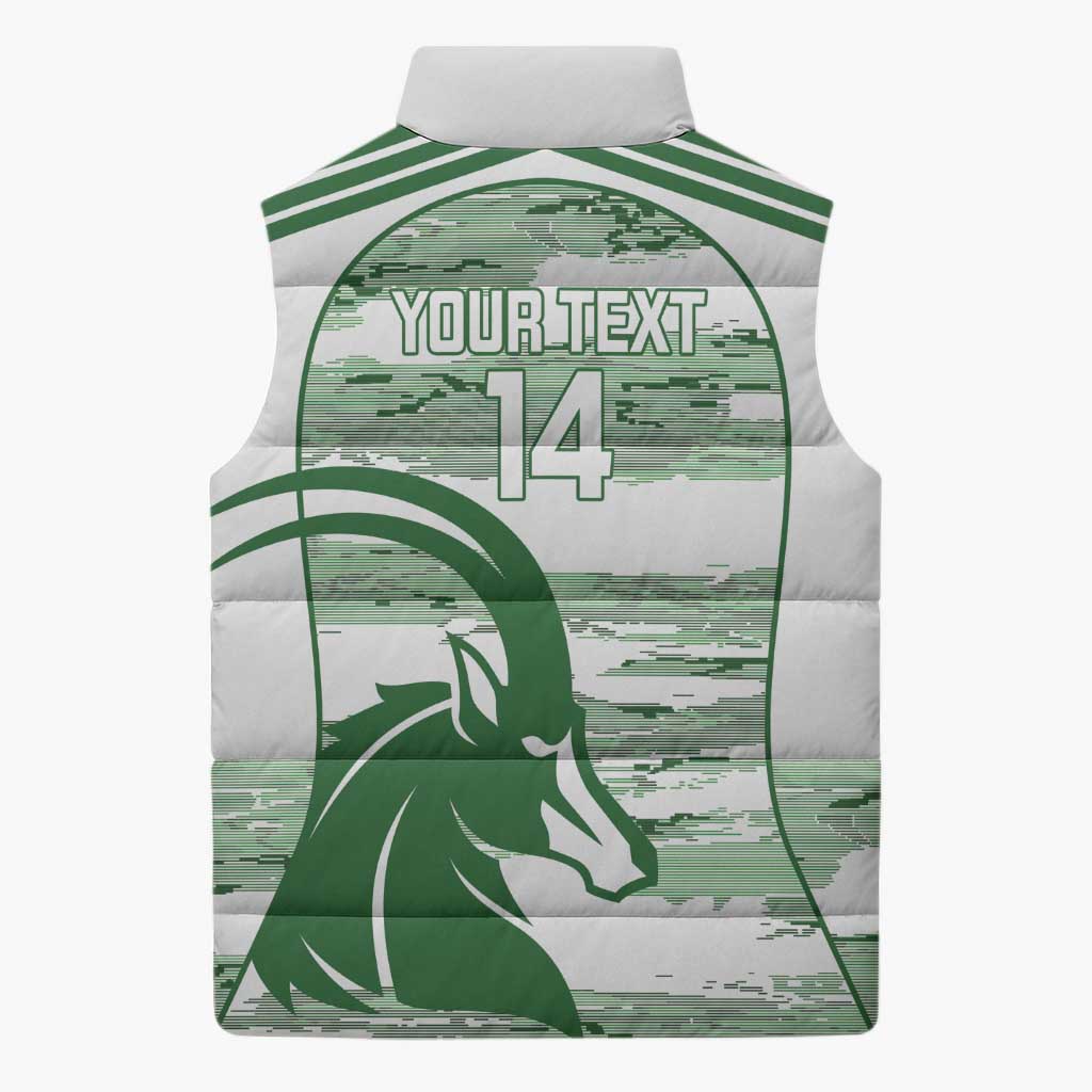 Zimbabwe Rugby Custom Sleeveless Puffer Jacket Come On Sables White Version