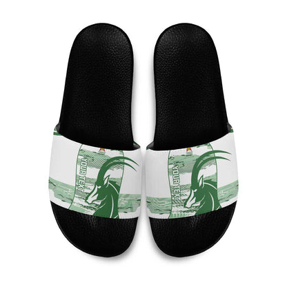 Zimbabwe Rugby Custom Slide Sandals Come On Sables White Version