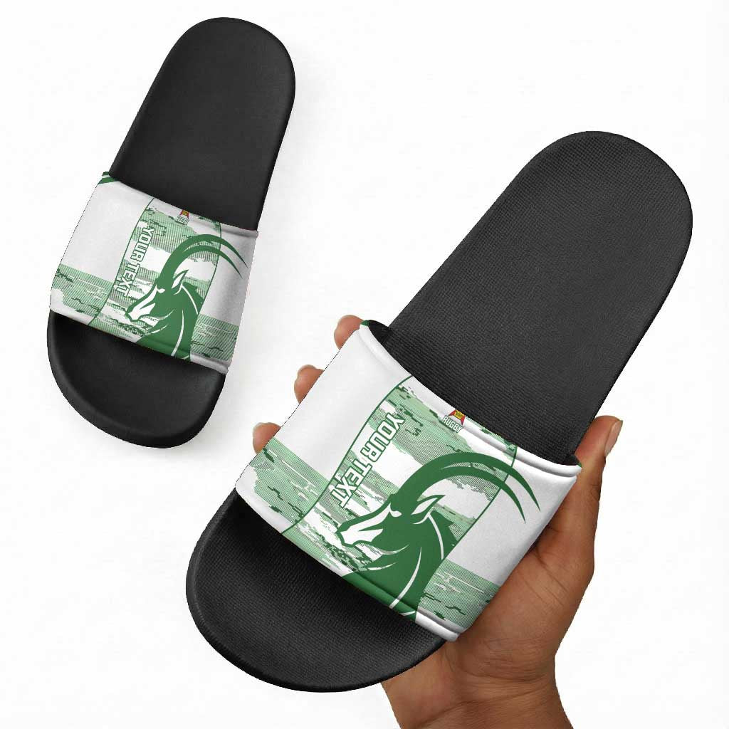 Zimbabwe Rugby Custom Slide Sandals Come On Sables White Version
