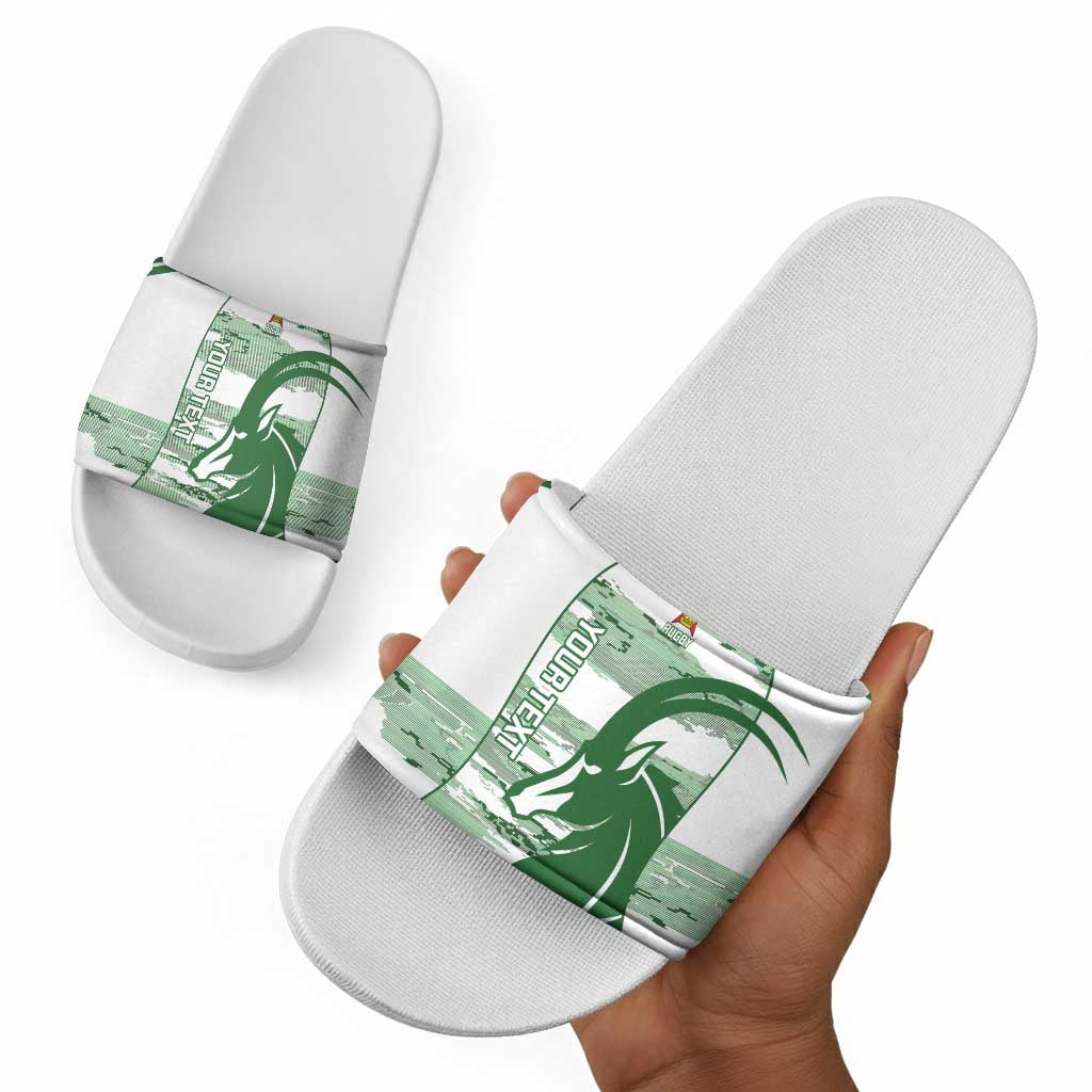 Zimbabwe Rugby Custom Slide Sandals Come On Sables White Version