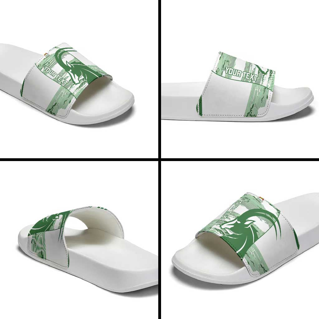 Zimbabwe Rugby Custom Slide Sandals Come On Sables White Version