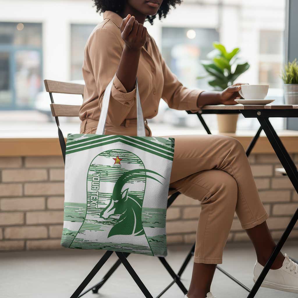 Zimbabwe Rugby Custom Tote Bag Come On Sables White Version